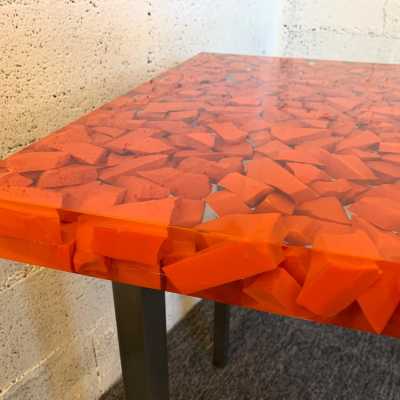 fractal resin console desk