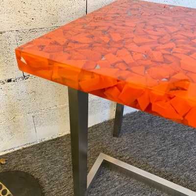 fractal resin console desk
