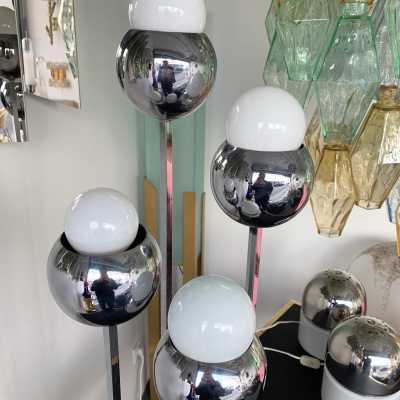 lamp metal chrome Robert Sonneman usa 1970