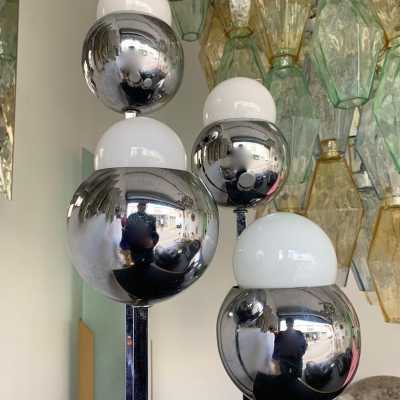 lamp metal chrome Robert Sonneman usa 1970