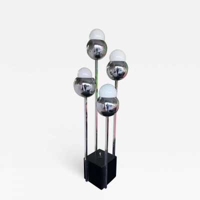 lamp metal chrome Robert Sonneman usa 1970