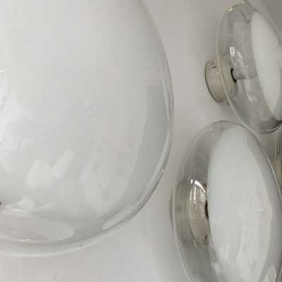 Murano glass sconces Roberto Pamio Leucos Italy 1970