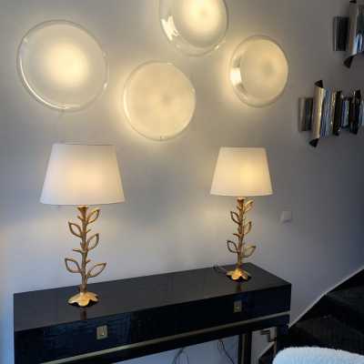 Murano glass sconces Roberto Pamio Leucos Italy 1970