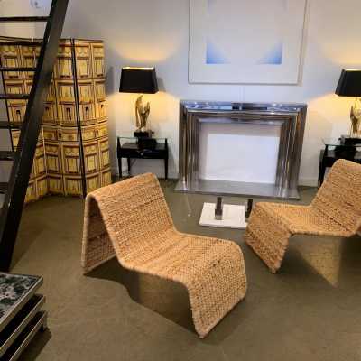 armchairs rattan armchairs tito agnoli bonacina italy 1960 1980