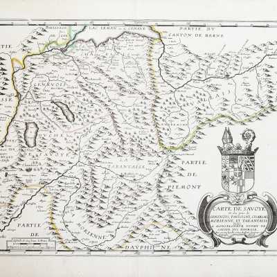 old geographical map of savoy