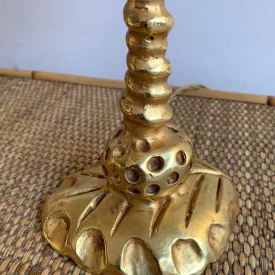lamps pair metal gilded bronze mathias fondica france 1990