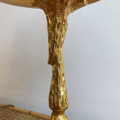 lamps pair metal gilded bronze mathias fondica france 1990