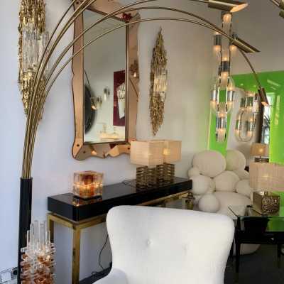 Murano glass cube lamp poliarte italy 1970