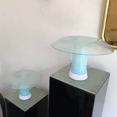 Pair lamps murano glass carlo nason selenova italy 1970