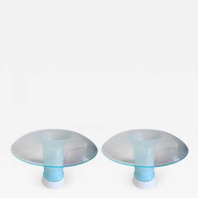 Pair lamps murano glass carlo nason selenova italy 1970