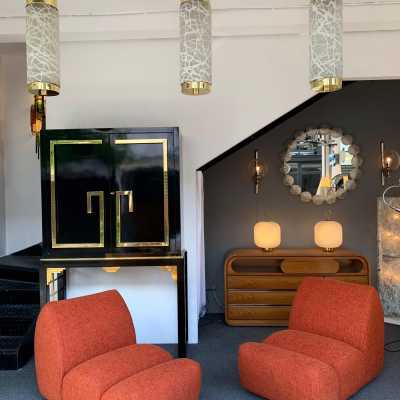 fireside chairs paloa armchairs emilio guarnacci italy 1970