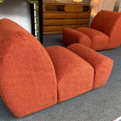 fireside chairs paloa armchairs emilio guarnacci italy 1970