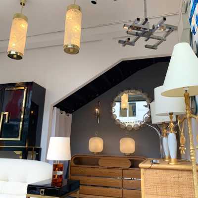 chandelier gaetano sciolari metal chrome brass italy 1970