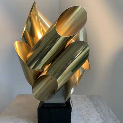 philippe jean, lamp 1970, brass