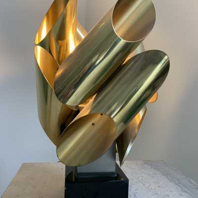 Philippe Jean, 1970 lamp in brass and plexiglass