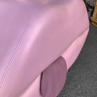 stool pouf mouth leather italy 1980 1990