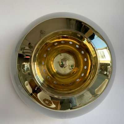 wall lights pair ceiling light glass brass azucena Luigi Caccia Dominioni Italy 1960 1970