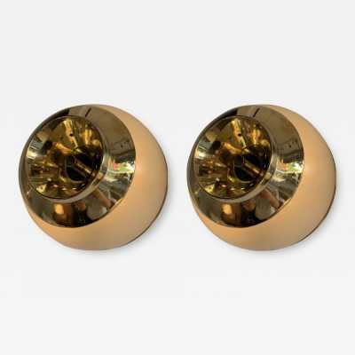wall lights pair ceiling light glass brass azucena Luigi Caccia Dominioni Italy 1960 1970