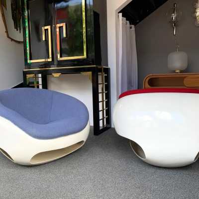armchairs pod mario sabot pierre cardin fiberglass italy 1970