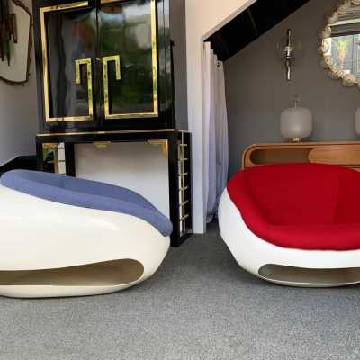 armchairs pod mario sabot pierre cardin fiberglass italy 1970
