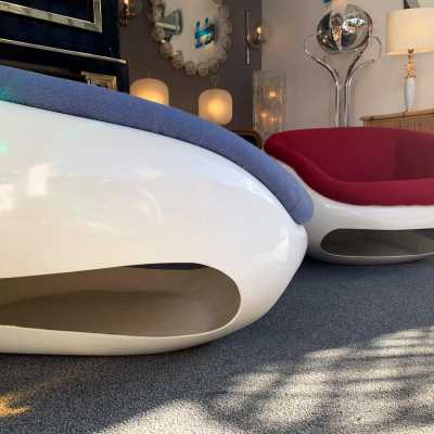armchairs pod mario sabot pierre cardin fiberglass italy 1970