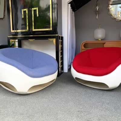 armchairs pod mario sabot pierre cardin fiberglass italy 1970