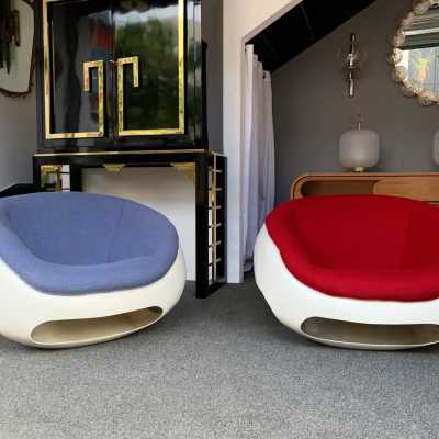 armchairs pod mario sabot pierre cardin fiberglass italy 1970