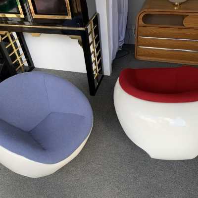 armchairs pod mario sabot pierre cardin fiberglass italy 1970