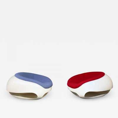 armchairs pod mario sabot pierre cardin fiberglass italy 1970