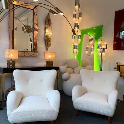 armchairs in curly wood melchiorre bega italy 1950 1960