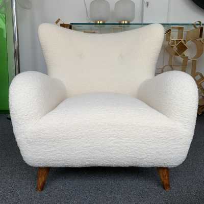 armchairs in curly wood melchiorre bega italy 1950 1960