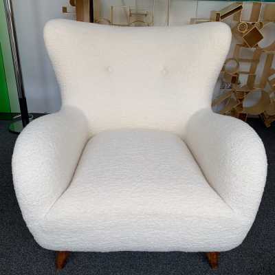 armchairs in curly wood melchiorre bega italy 1950 1960