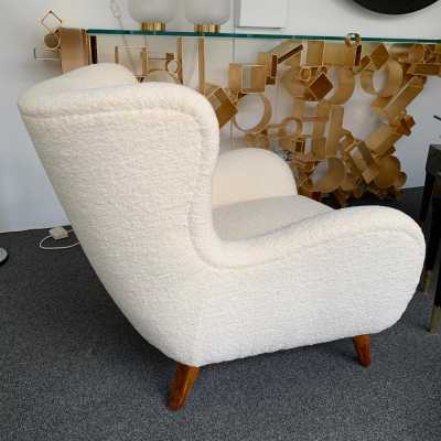 armchairs in curly wood melchiorre bega italy 1950 1960