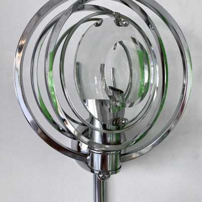 sconces pair metal glass oscar torlasco italy 1970