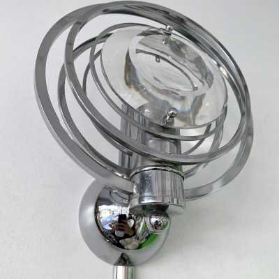 sconces pair metal glass oscar torlasco italy 1970