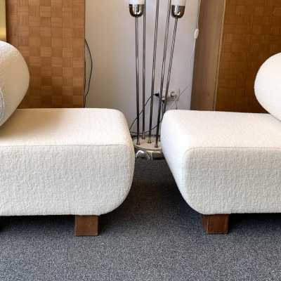 Armchairs armchairs loop pile wood italy 1970
