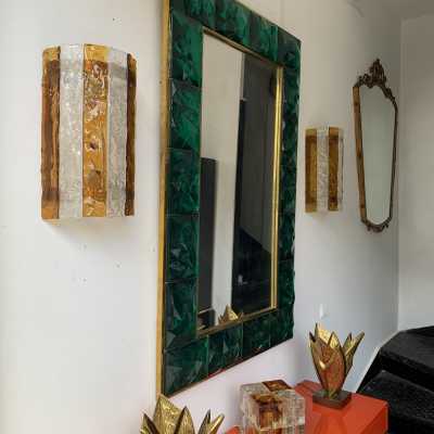 Wall lamps pair murano glass mazzega italy 1970