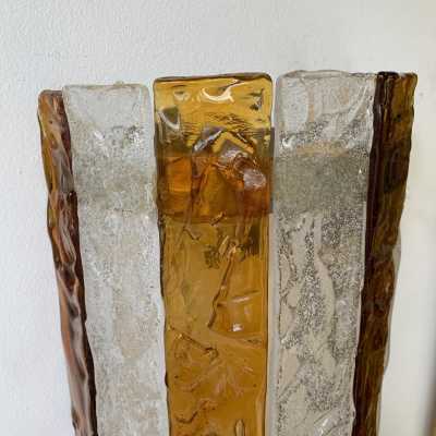 Wall lamps pair murano glass mazzega italy 1970