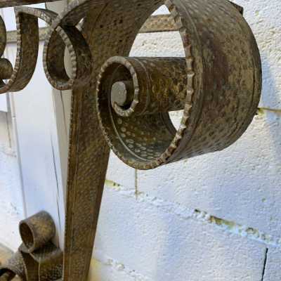 console wrought iron gold leaf pier luigi colli italy 1940 1950