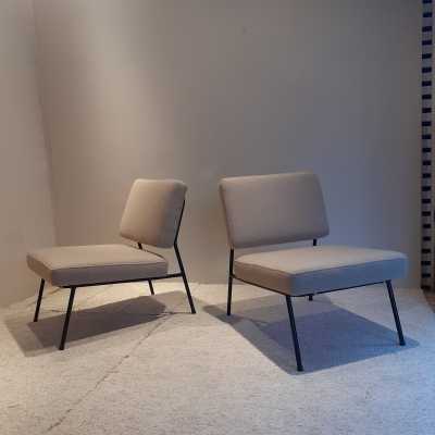 pair of airborne low chairs by Paul Geoffroy 1960