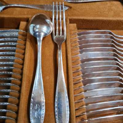 Christofle silver metal table set