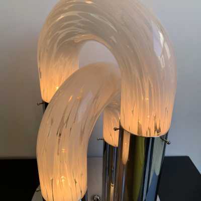 Murano glass metal lamp aldo carlo nason mazzega italy 1970