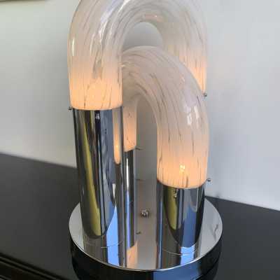 Murano glass metal lamp aldo carlo nason mazzega italy 1970