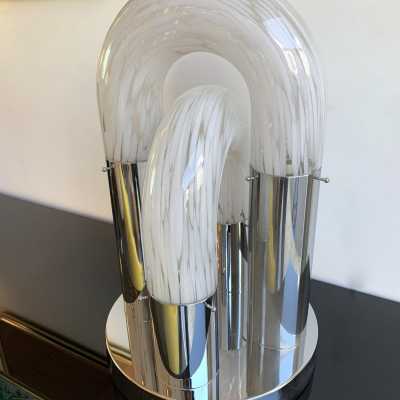 Murano glass metal lamp aldo carlo nason mazzega italy 1970