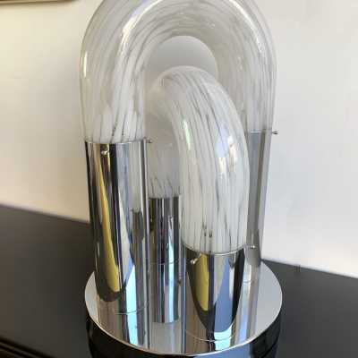 Murano glass metal lamp aldo carlo nason mazzega italy 1970
