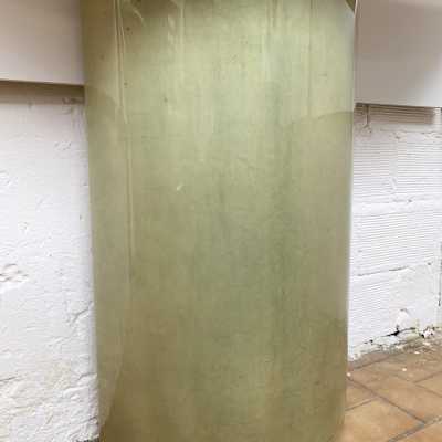 console pair parchment goatskin aldo tura italy 1970