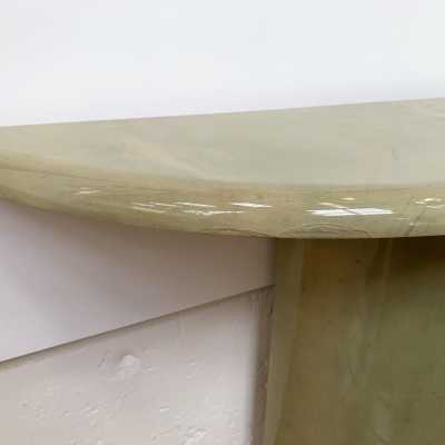 console pair parchment goatskin aldo tura italy 1970