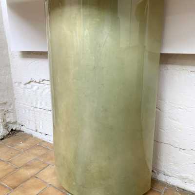 console pair parchment goatskin aldo tura italy 1970