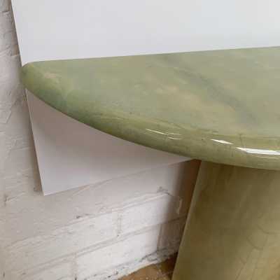 console pair parchment goatskin aldo tura italy 1970