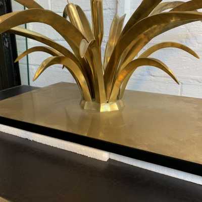 gilt bronze coffee table maison jansen Christian Techoueyres France 1970
